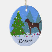 Rotbein-Konhorn-Dekoration Weihnachtsbaum Keramikornament (Rechts)