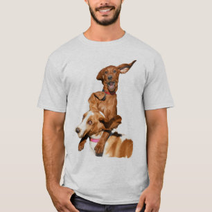 Rotbein- und Baseballspiel T-Shirt