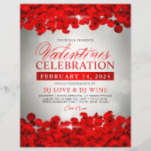 Rotblatt & Rosen Valentinstag-Veranstaltung Flyer (Vorne)