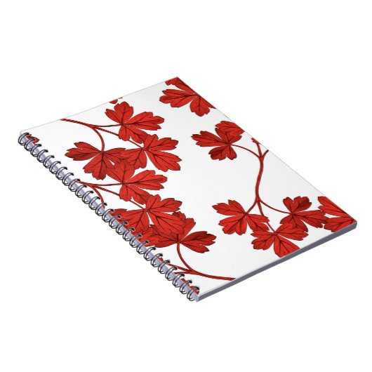 Rotblättriger Säulenmuster Notizblock (Rechte Seite)