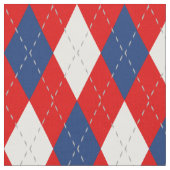 Rotblau-Weiße Raute Muster Stoff (Nahaufnahme)