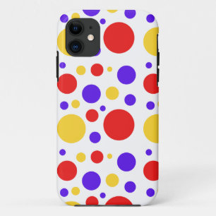 Rotblaue gelbe Kreise Punkte Case-Mate iPhone Hülle