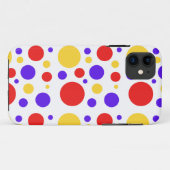 Rotblaue gelbe Kreise Punkte Case-Mate iPhone Hülle (Rückseite (Horizontal))
