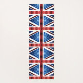 Rotblaue Glitzern, Muster Monogram Yogamatte (Rückseite)