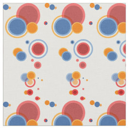 Rotblaue Kreise Polka Punkte Geometrisches Muster Stoff