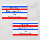 Rotblaue Streifen Unabhängigkeit Tag 4. Juli (Vorne/Hinten)