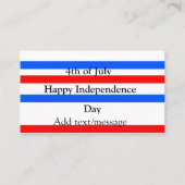 Rotblaue Streifen Unabhängigkeit Tag 4. Juli (Vorderseite)