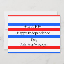 Rotblaue Streifen Unabhängigkeit Tag 4. Juli Einladung