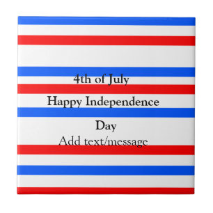 Rotblaue Streifen Unabhängigkeit Tag 4. Juli Fliese