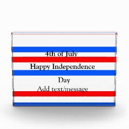 Rotblaue Streifen Unabhängigkeit Tag 4. Juli Fotoblock