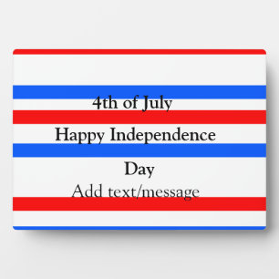 Rotblaue Streifen Unabhängigkeit Tag 4. Juli Fotoplatte