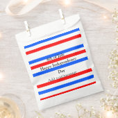 Rotblaue Streifen Unabhängigkeit Tag 4. Juli Geschenktütchen (Ausgeschnitten)