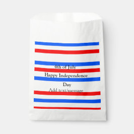 Rotblaue Streifen Unabhängigkeit Tag 4. Juli Geschenktütchen