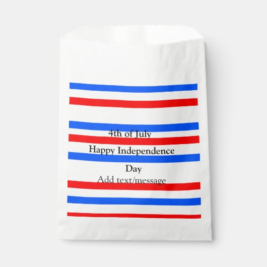 Rotblaue Streifen Unabhängigkeit Tag 4. Juli Geschenktütchen (Vorderseite)
