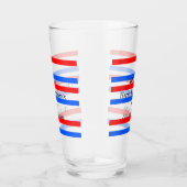 Rotblaue Streifen Unabhängigkeit Tag 4. Juli Glas (Rechts)
