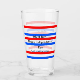 Rotblaue Streifen Unabhängigkeit Tag 4. Juli Glas