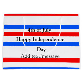 Rotblaue Streifen Unabhängigkeit Tag 4. Juli Große Geschenktüte