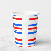 Rotblaue Streifen Unabhängigkeit Tag 4. Juli Pappbecher (Links)