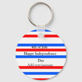 Rotblaue Streifen Unabhängigkeit Tag 4. Juli Schlüsselanhänger