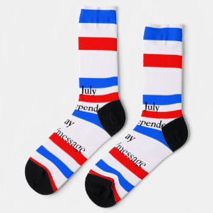 Rotblaue Streifen Unabhängigkeit Tag 4. Juli Socken