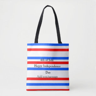 Rotblaue Streifen Unabhängigkeit Tag 4. Juli Tasche
