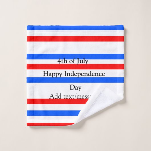 Rotblaue Streifen Unabhängigkeit Tag 4. Juli Waschlappen (Waschlappen)