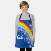 Rotblauer individuelle Name Schürze (Getragen)