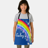 Rotblauer individuelle Name Schürze (Insitu)