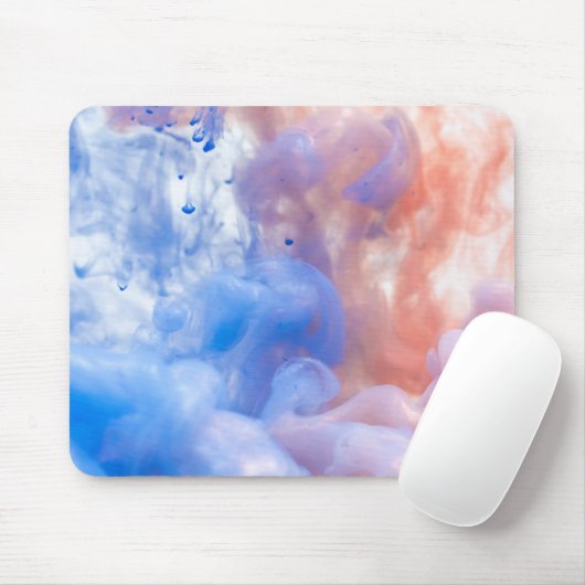 Rotblauer Rauch Mousepad (Mit Mouse)