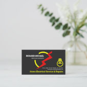 Rotblitz Elektrischer Zähler Messgerät Elektriker Visitenkarte (Stehend Vorderseite)