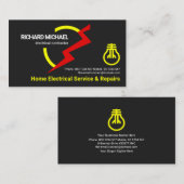 Rotblitz Elektrischer Zähler Messgerät Elektriker Visitenkarte (Vorne/Hinten)