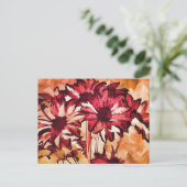Rotblumenmalerei Postkarte (Stehend Vorderseite)