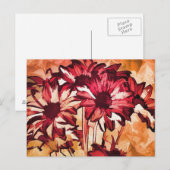 Rotblumenmalerei Postkarte (Vorne/Hinten)