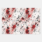 Rotblut-Spritzer-Muster Geschenkpapier Set (Vorderseite 2)
