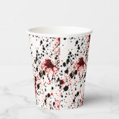 Rotblut-Spritzer-Muster Pappbecher (Rechts)
