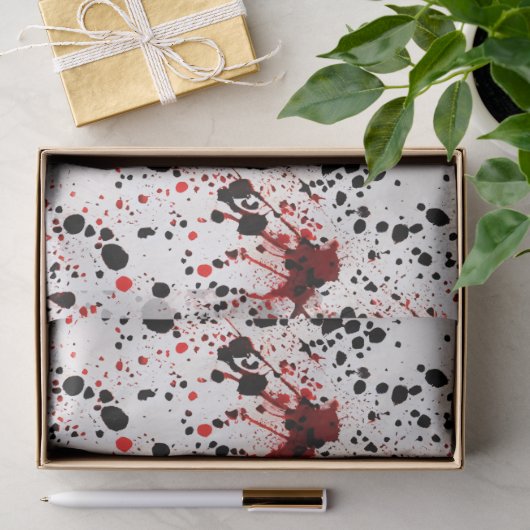Rotblut-Spritzer-Muster Seidenpapier (Geschenk)