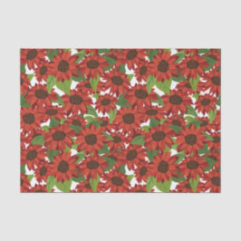 Rotblütenmuster Seidenpapier