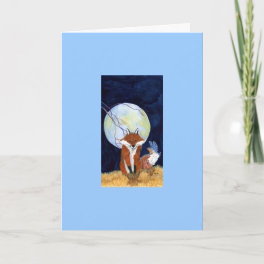 Rotblütenvogel Karte (Vorderseite)