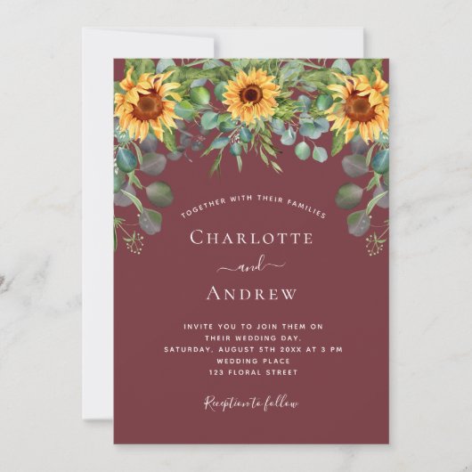 Rotblütenwein Einladung (Vorderseite)