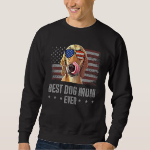 Rotbone-Coonhound Beste Hunde-Mama je Retro Usa Am Sweatshirt