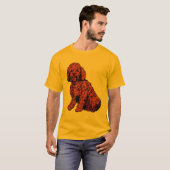 Rotbraun Labradoodle T - Shirt (Vorne ganz)