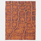 Rotbraune Alligator-Skin Fleecedecke (Vorderseite)