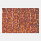 Rotbraune Alligator-Skin Geschenkpapier Set (Vorderseite)
