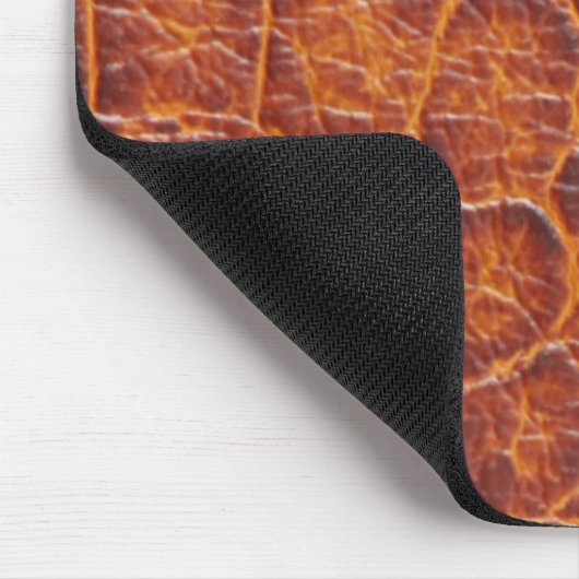 Rotbraune Alligator-Skin Print Mouse Pad Mousepad (Ecke)