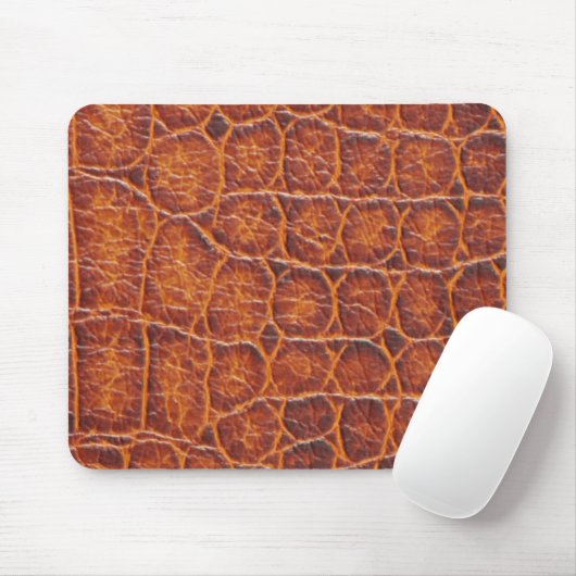 Rotbraune Alligator-Skin Print Mouse Pad Mousepad (Mit Mouse)