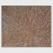 Rotbraune Kiefernstrohnadeln Foto Geschenkpapier (Flach)