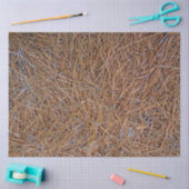 Rotbraune Kiefernstrohnadeln Foto Seidenpapier (Basteln)