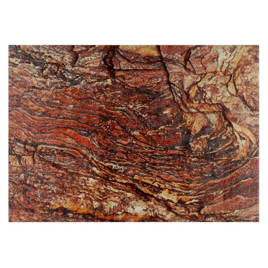 Rotbraune Rock Textur Schneidebrett (Vorderseite)