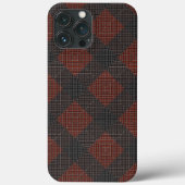 rotbraune und schwarz geneigte Quadrate oder Schac Case-Mate iPhone Hülle (Rückseite)