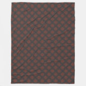 rotbraune und schwarz geneigte Quadrate oder Schac Fleecedecke (Vorderseite)
